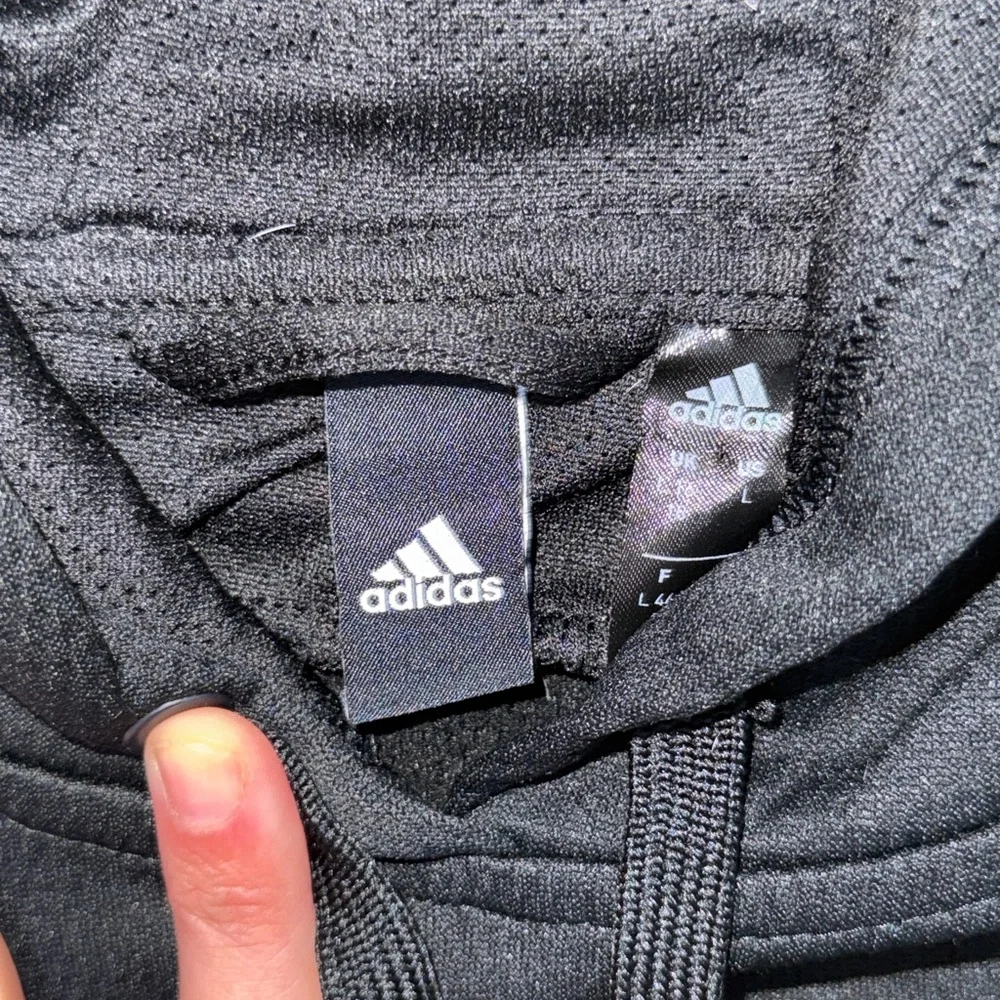 Adidas Women’s Charcoal/Black Hoodie - Picture 3 of 3